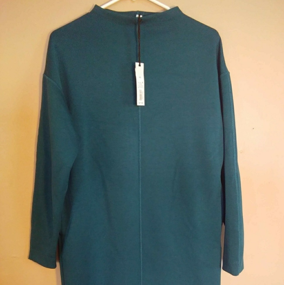 Prologue XS Teal Long Sleeved Sweatshirt Dress - Picture 3 of 6